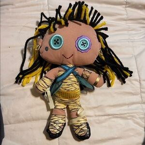 Monster High Doll with Black and Yellow Hair